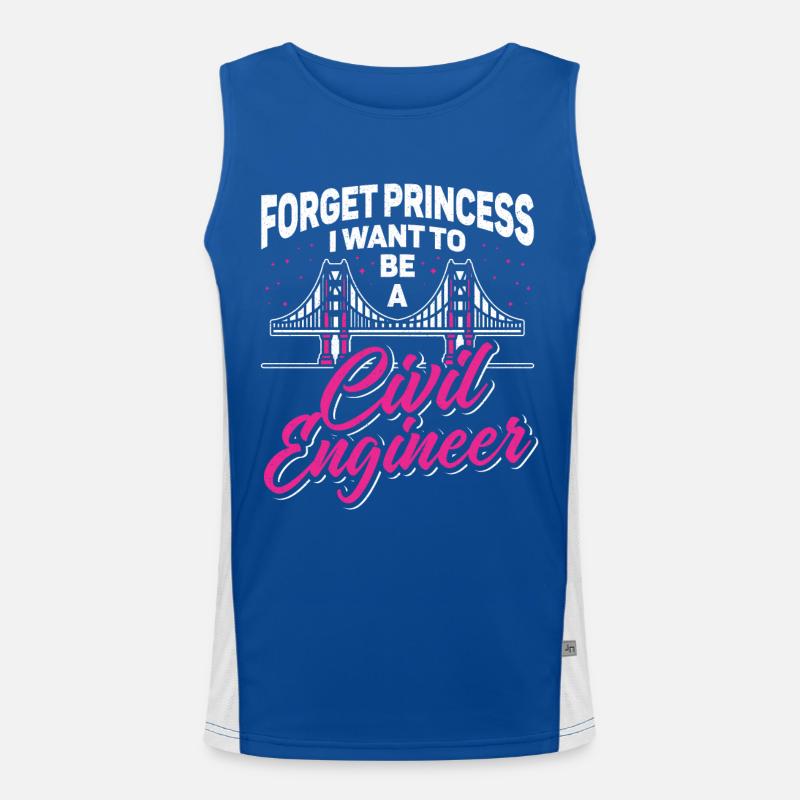 Civil Engineer Civil Engineering Bridge Concrete Construction Men's Functional Contrast Tank Top 
