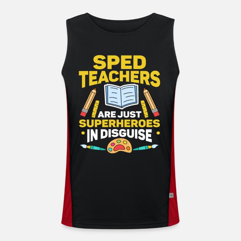 Sonderpädagogik Sonderschule Lehrer Schule Funktionelles Kontrast-Tank Top für Männer 