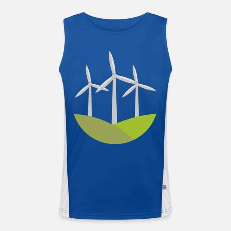 Windrad Funktionelles Kontrast-Tank Top für Männer 
