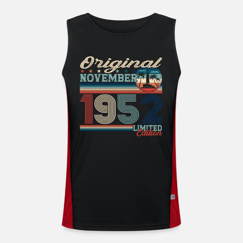 Original November 1952 70th birthday gift Men's Functional Contrast Tank Top 