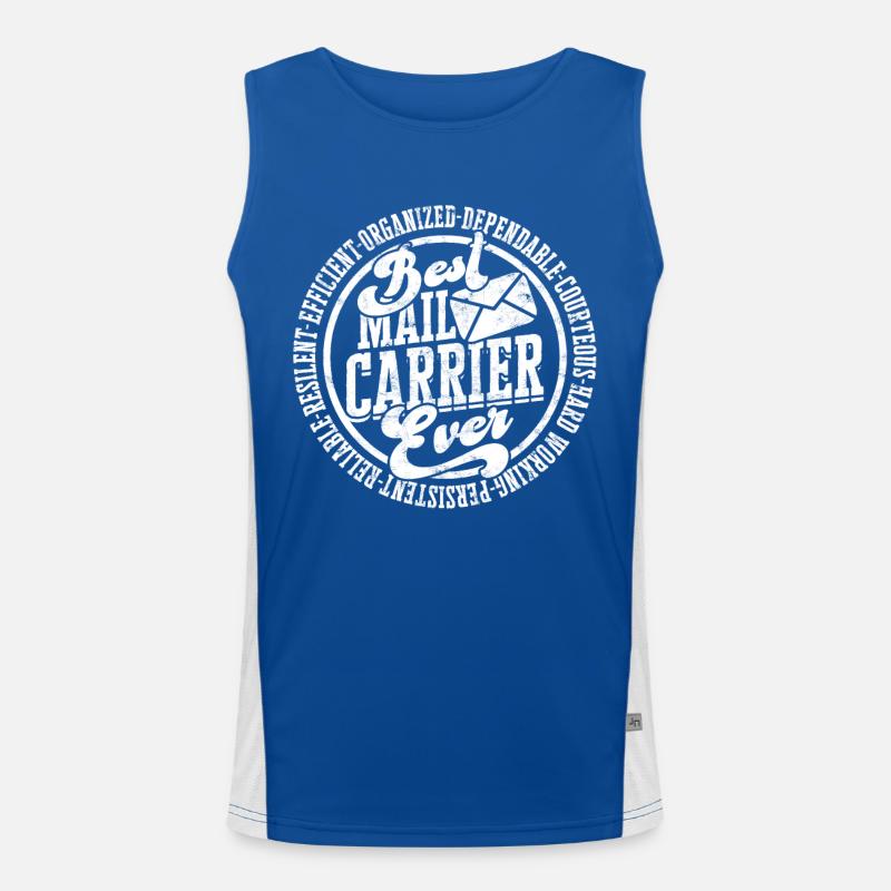 Postman Postman Post Gift Letter Parcel Men's Functional Contrast Tank Top 