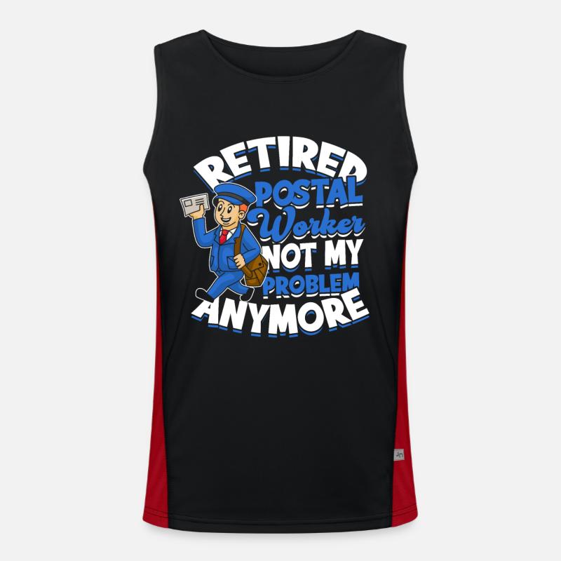 briefträger postbote post geschenk brief paketzust Funktionelles Kontrast-Tank Top für Männer 
