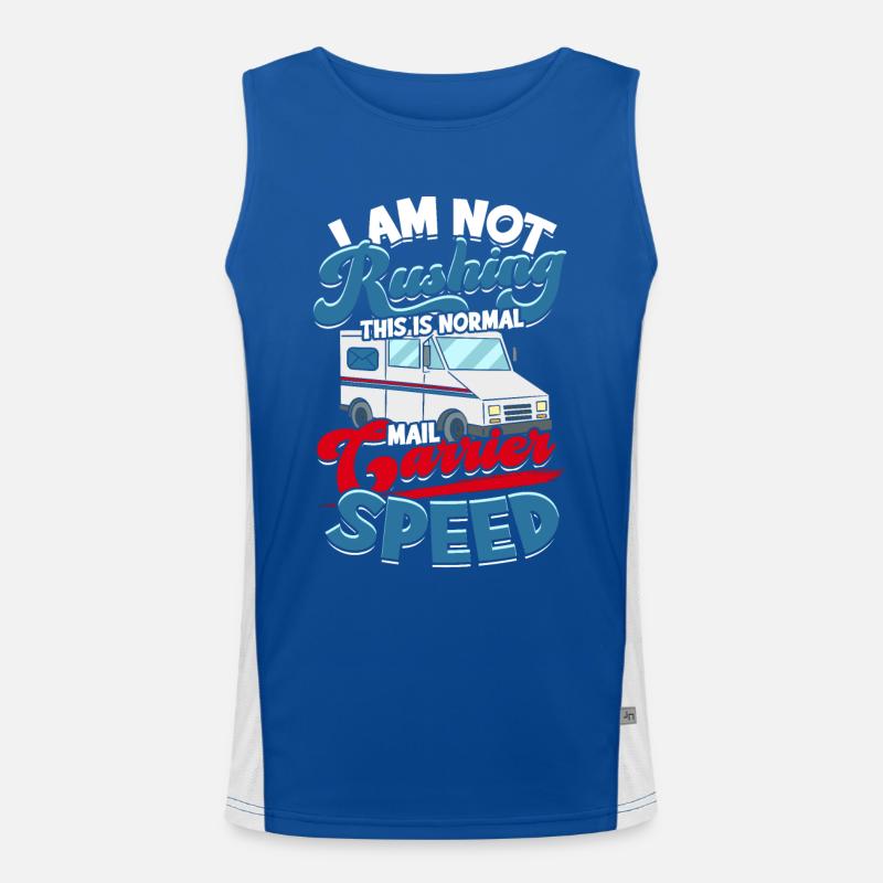 Postman Postman Post Gift Letter Parcel Men's Functional Contrast Tank Top 