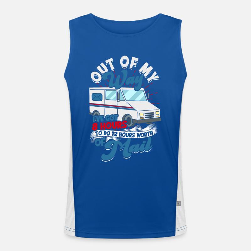 Postman Postman Post Gift Letter Parcel Men's Functional Contrast Tank Top 