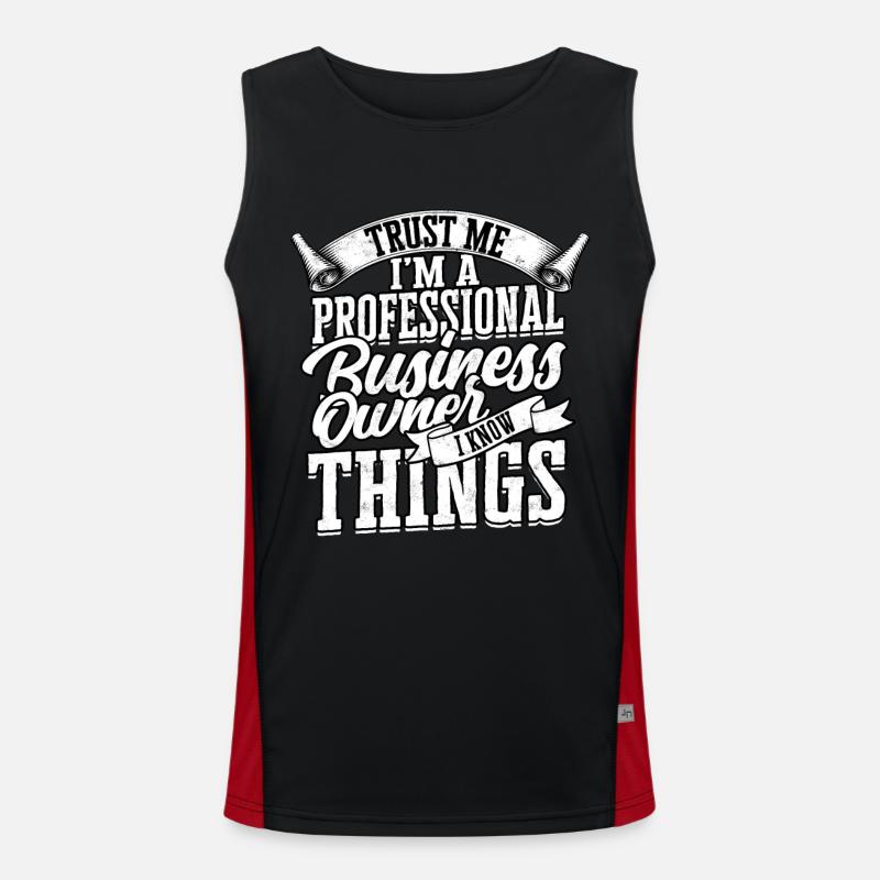 geschäftsführer chef geschenk geschenkidee arbeit Funktionelles Kontrast-Tank Top für Männer 