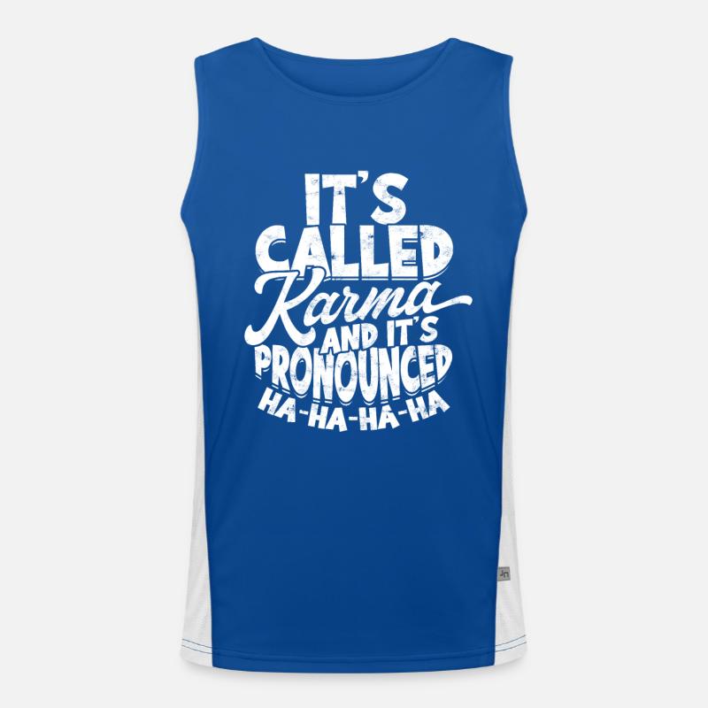 karma meditation schicksal geschenkidee geschenk s Funktionelles Kontrast-Tank Top für Männer 