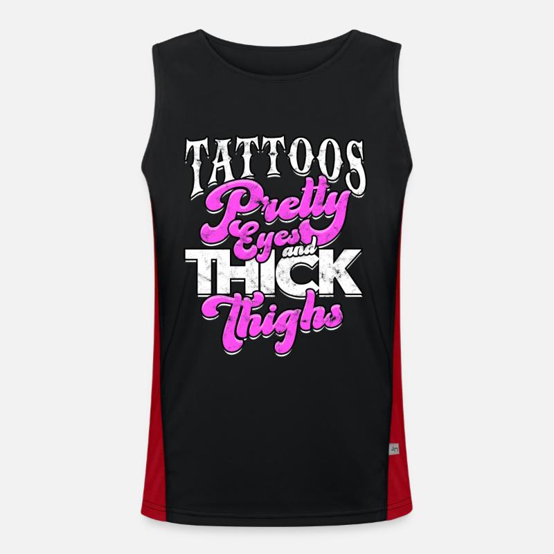thick thick thighs thick thighs thighs Men's Functional Contrast Tank Top 