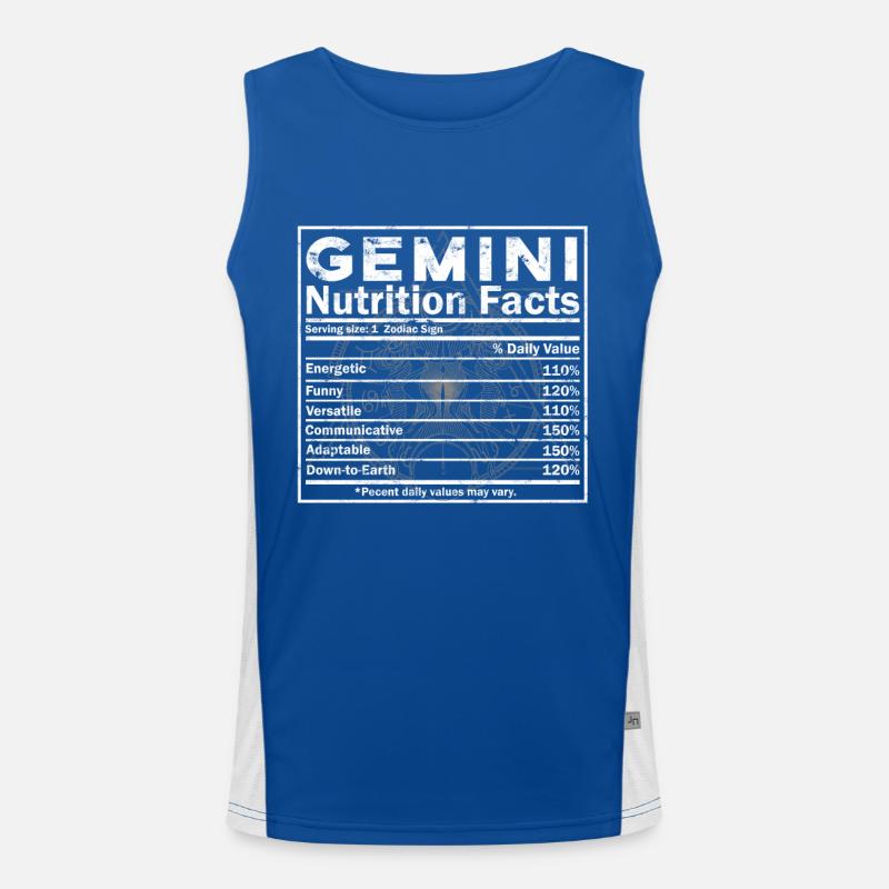 Gemini Nutrition Valeurs Vierges Can Astrologie du zodiaque Débardeur respirant contrasté Homme 