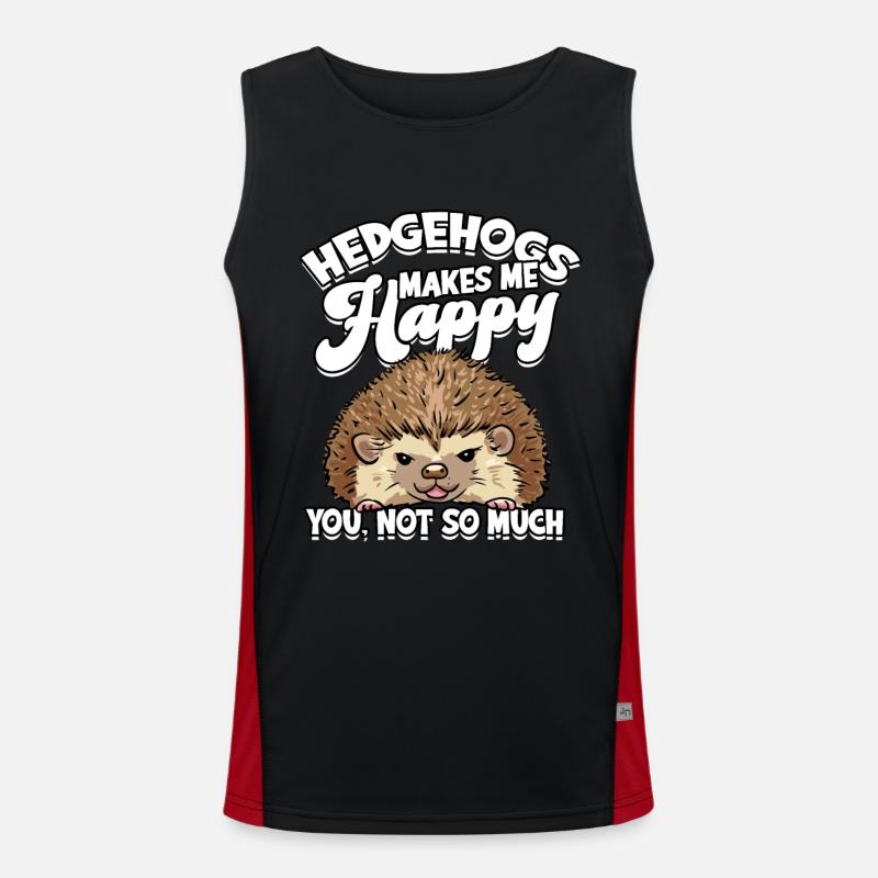 Hedgehog owners Hedgehogs lover cute animal Men's Functional Contrast Tank Top 
