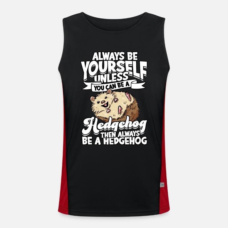 Hedgehog owners Hedgehogs lover cute animal Men's Functional Contrast Tank Top 