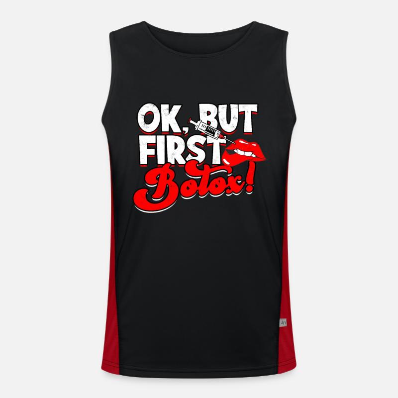 Lip Surgery Fillers Botox Injector Men's Functional Contrast Tank Top 