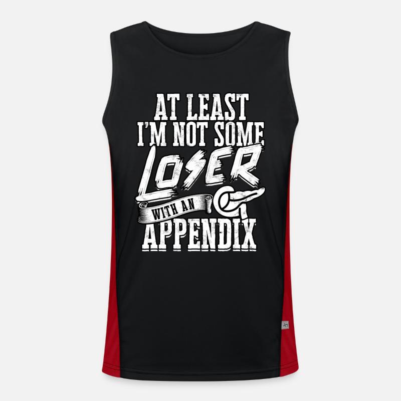 Appendix Operation Appendectomy Removal Men's Functional Contrast Tank Top 