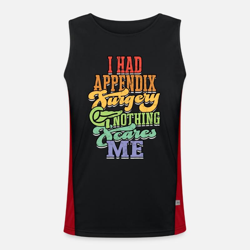 Appendix Operation Appendectomy Removal Men's Functional Contrast Tank Top 
