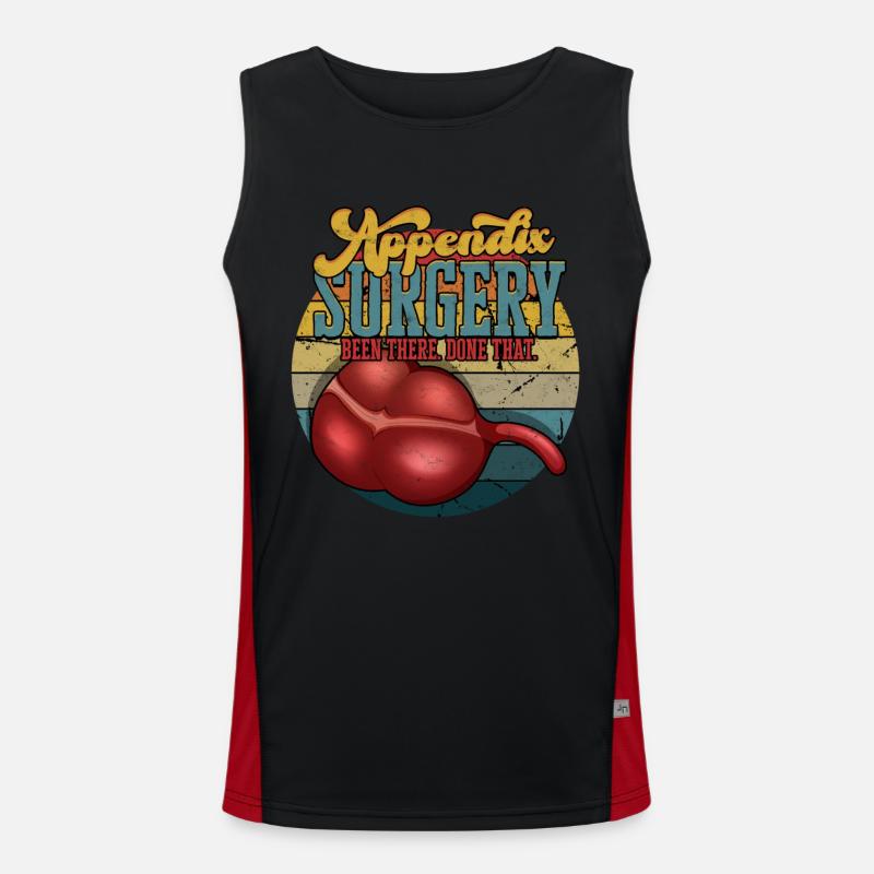 Appendix Operation Appendectomy Removal Men's Functional Contrast Tank Top 