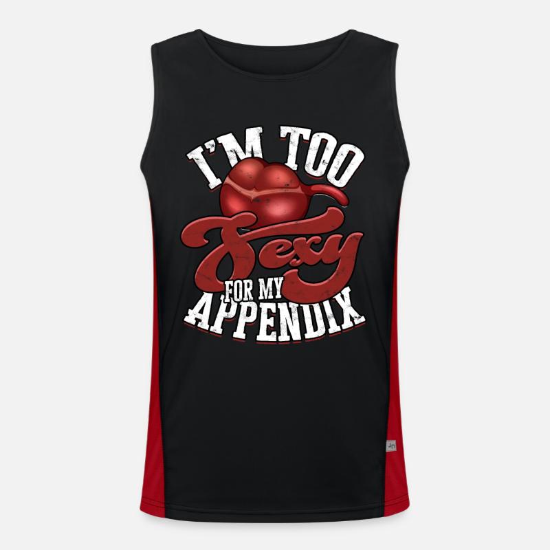 Anhang Operation Appendektomie Entfernung Funktionelles Kontrast-Tank Top für Männer 