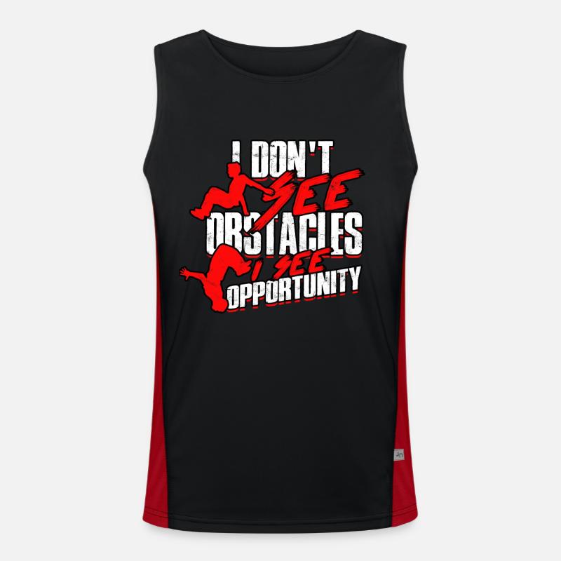 Parkour Freerunning Runner Back Flip Jumping Men's Functional Contrast Tank Top 