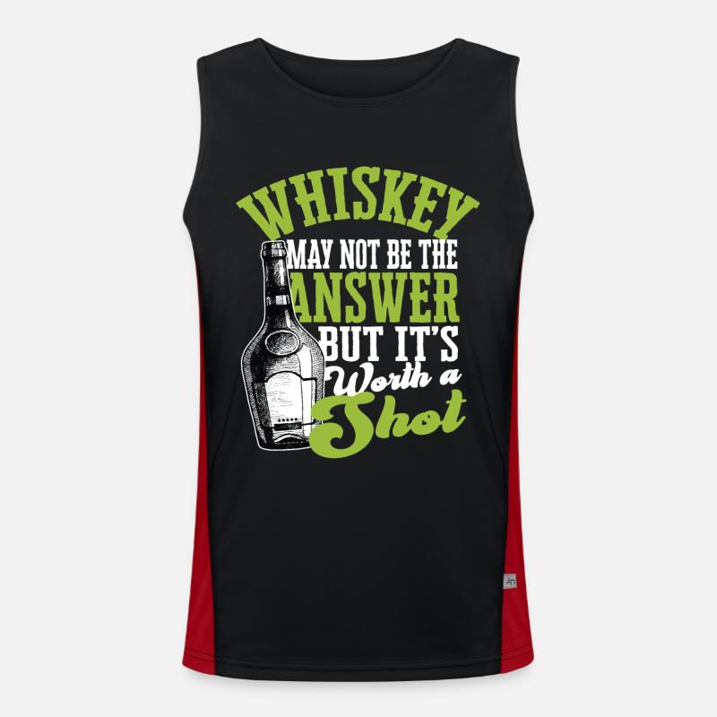 Irish Whisky Scotch Drinker Drinking Alcohol Men's Functional Contrast Tank Top 