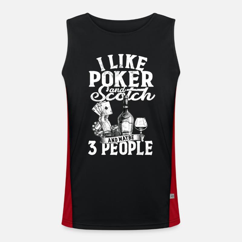 Irish Whisky Scotch Drinker Drinking Alcohol Men's Functional Contrast Tank Top 