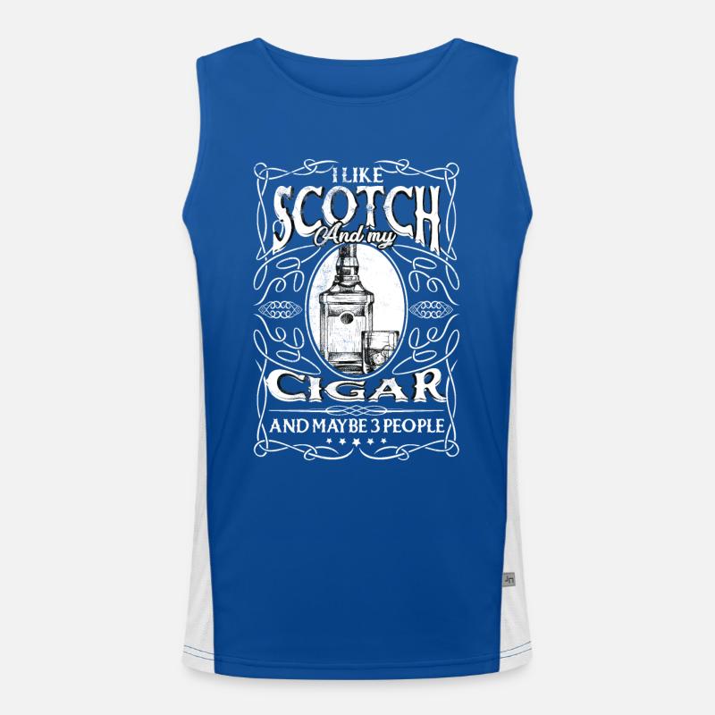 Irish Whisky Scotch Drinker Drinking Alcohol Men's Functional Contrast Tank Top 