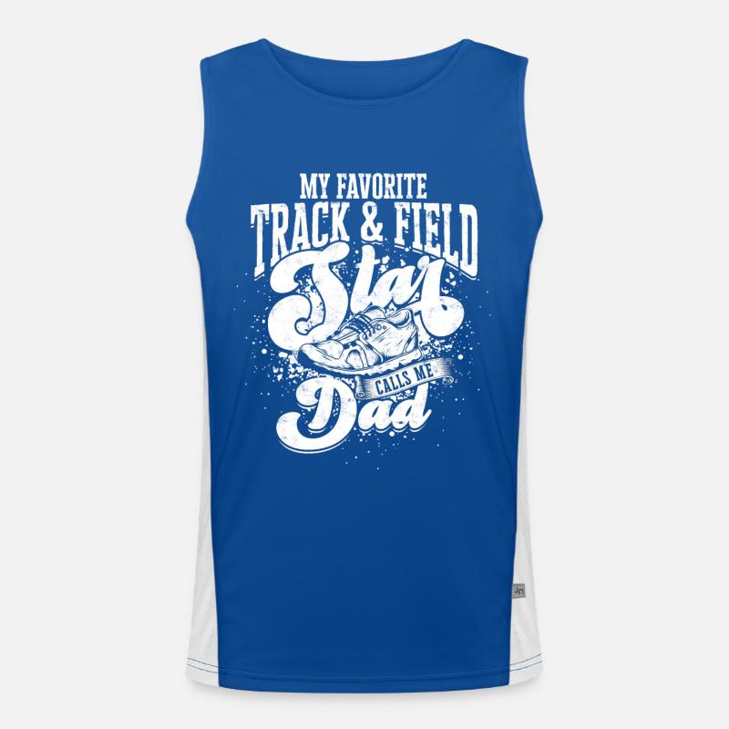Athletics -Father -Runner Athelitc's father Men's Functional Contrast Tank Top 