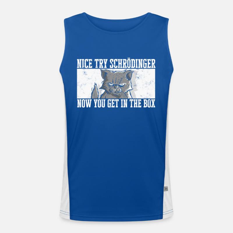 Le chat de Schrödinger Alive Dead physique quantique Débardeur respirant contrasté Homme 