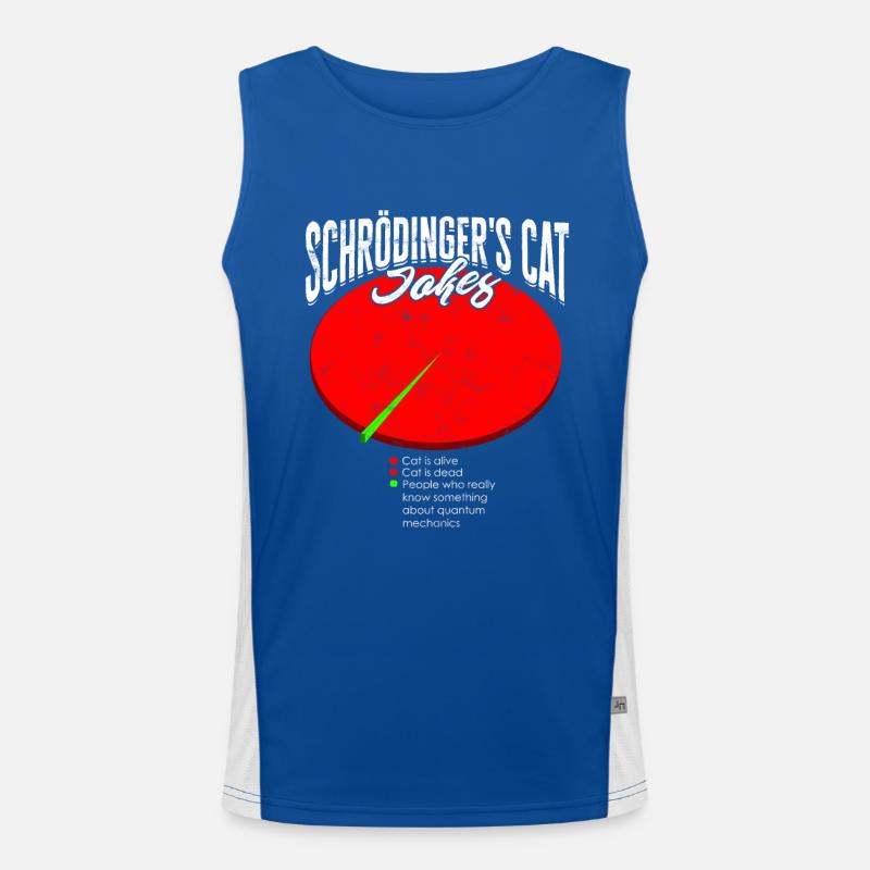 Les blagues du chat de Schrödinger Physique quantique Débardeur respirant contrasté Homme 