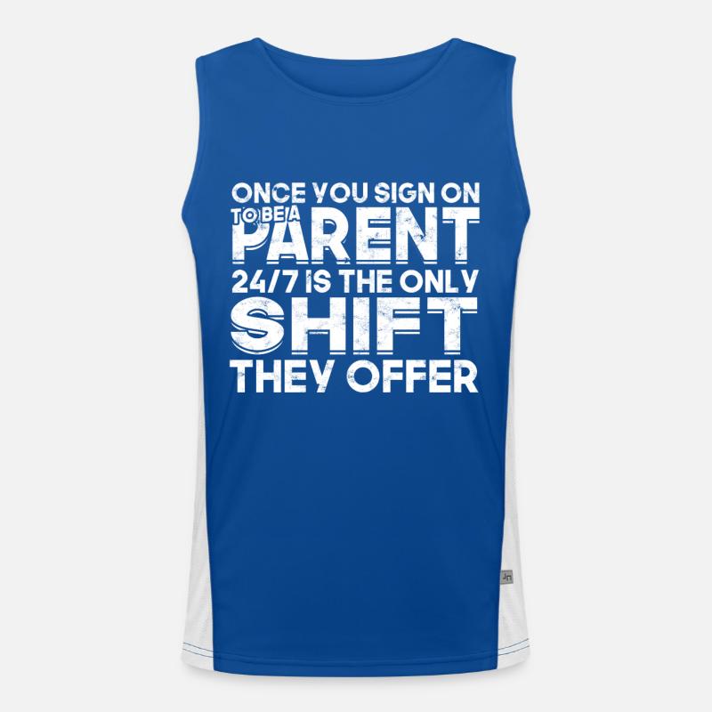eltern geschenk mutter geschenkidee vater familie Funktionelles Kontrast-Tank Top für Männer 