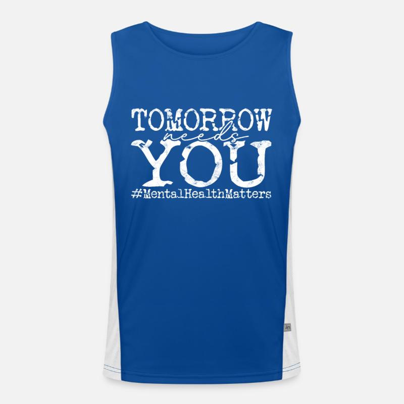 depression depressive sad gift idea unfortunate Men's Functional Contrast Tank Top 