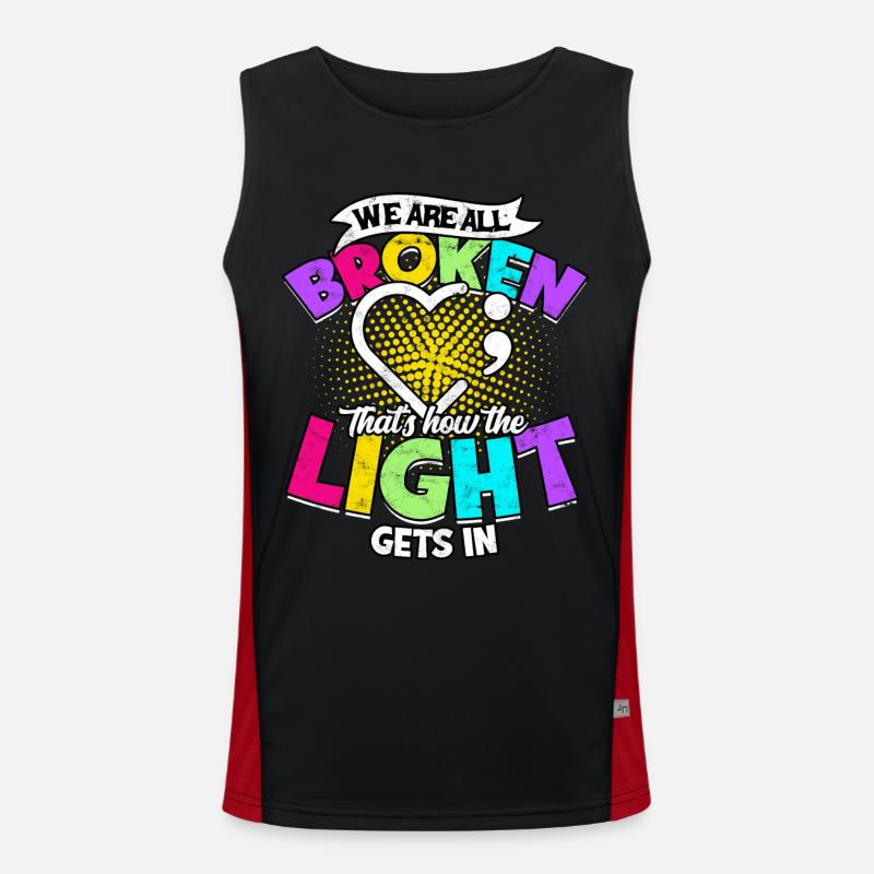 dépression dépressive triste idée cadeau malheureux Débardeur respirant contrasté Homme 