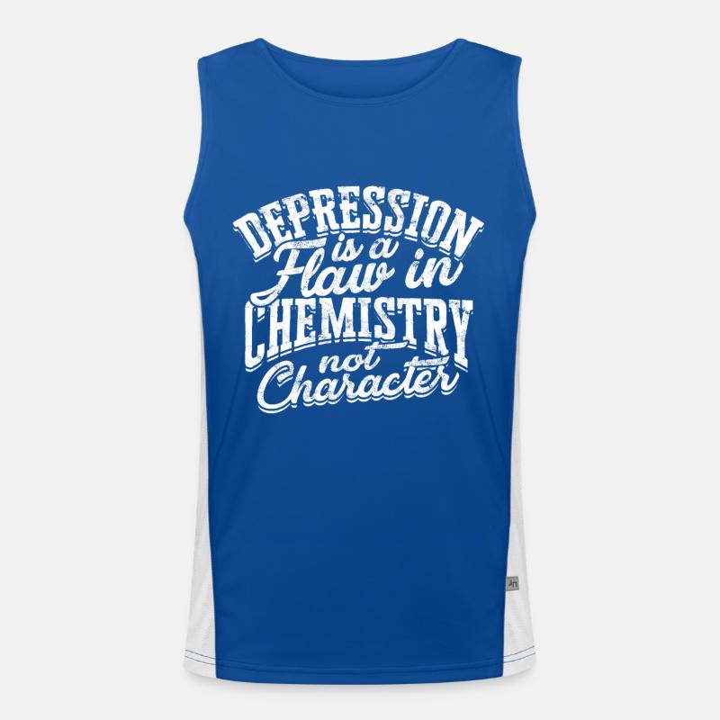 depression depressive sad gift idea unfortunate Men's Functional Contrast Tank Top 