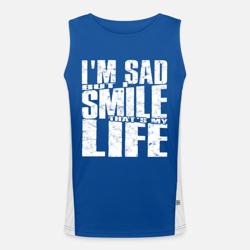 depression depressive sad gift idea unfortunate Men's Functional Contrast Tank Top 