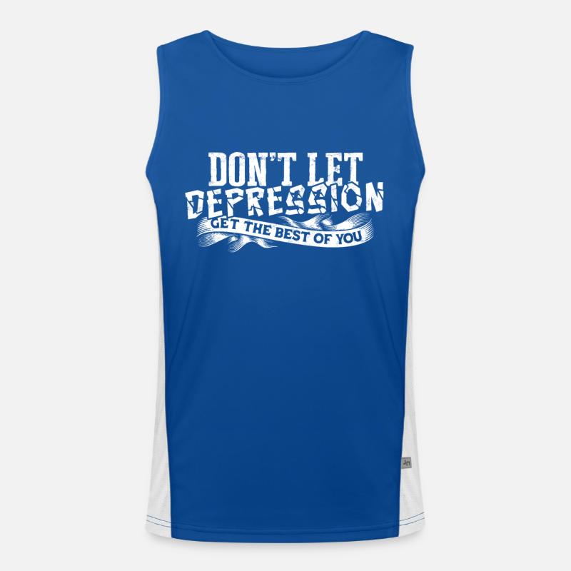 depression depressive sad gift idea unfortunate Men's Functional Contrast Tank Top 