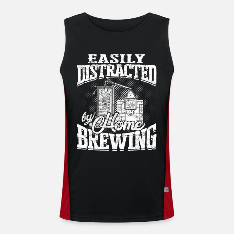 schnaps whiskey brennen schnapsbrenner geschenkide Funktionelles Kontrast-Tank Top für Männer 