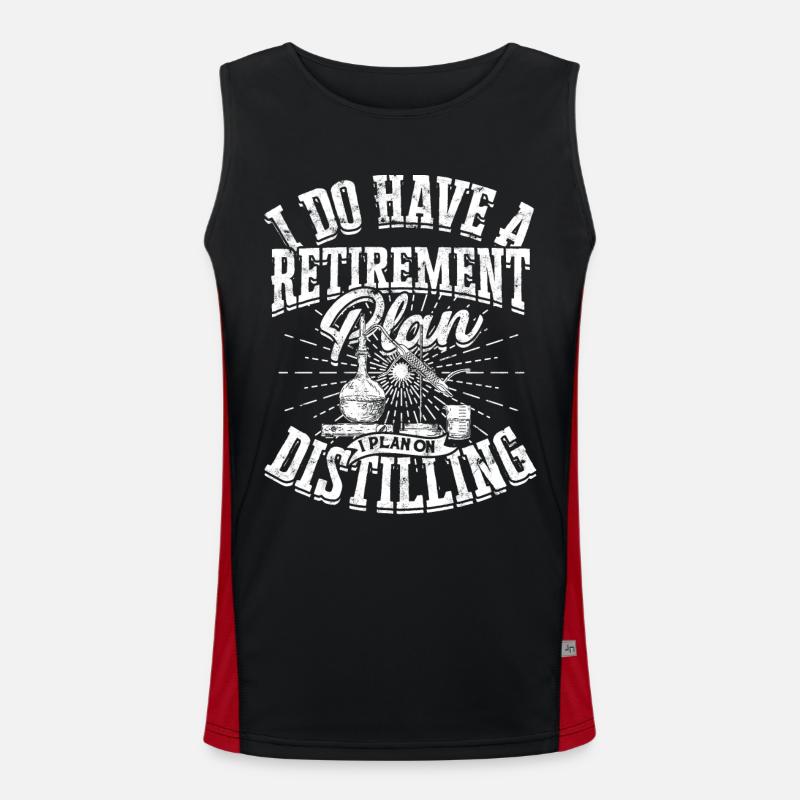 Schnaps Whisky distillé Schnaps distillateur Geschenkide Débardeur respirant contrasté Homme 