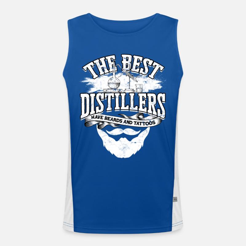 schnaps whiskey brennen schnapsbrenner geschenkide Funktionelles Kontrast-Tank Top für Männer 