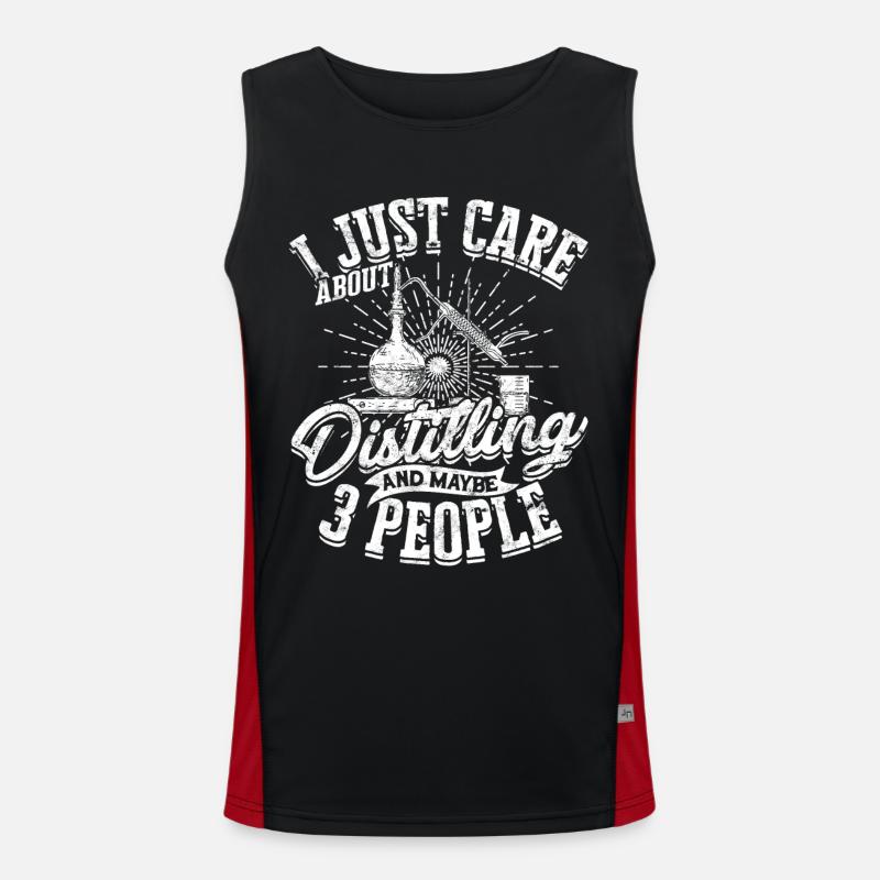 Schnapps Whiskey distill Schnapps distiller Geschenkide Men's Functional Contrast Tank Top 