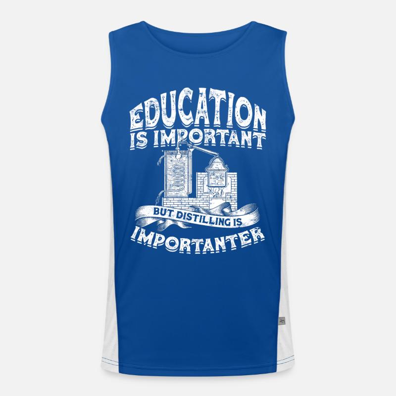 Schnapps Whiskey distill Schnapps distiller Geschenkide Men's Functional Contrast Tank Top 