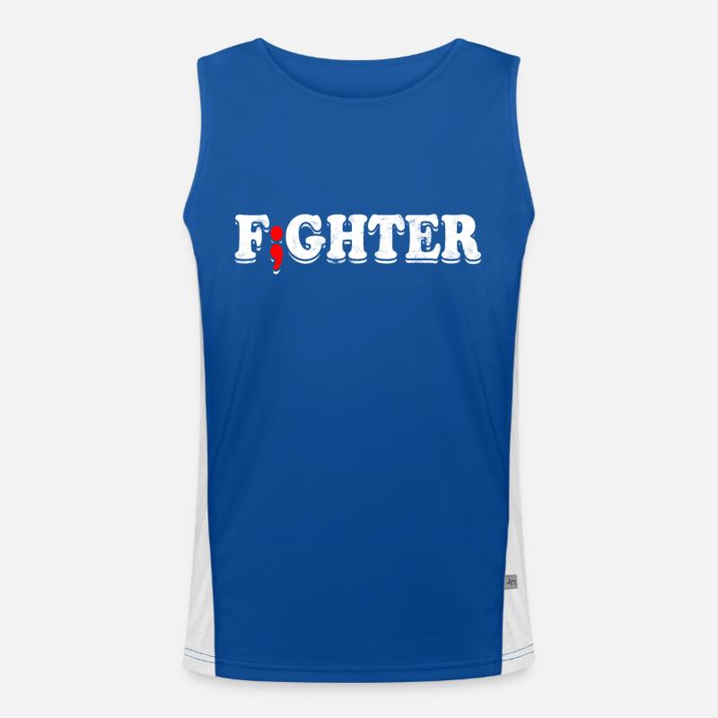 depression depressive sad gift idea unfortunate Men's Functional Contrast Tank Top 