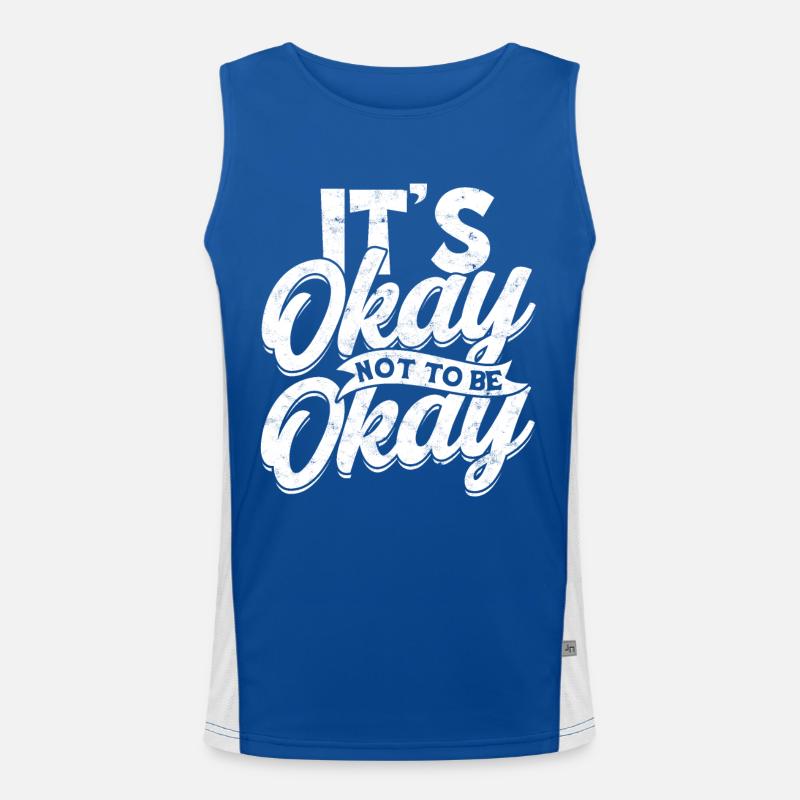 depression depressive sad gift idea unfortunate Men's Functional Contrast Tank Top 