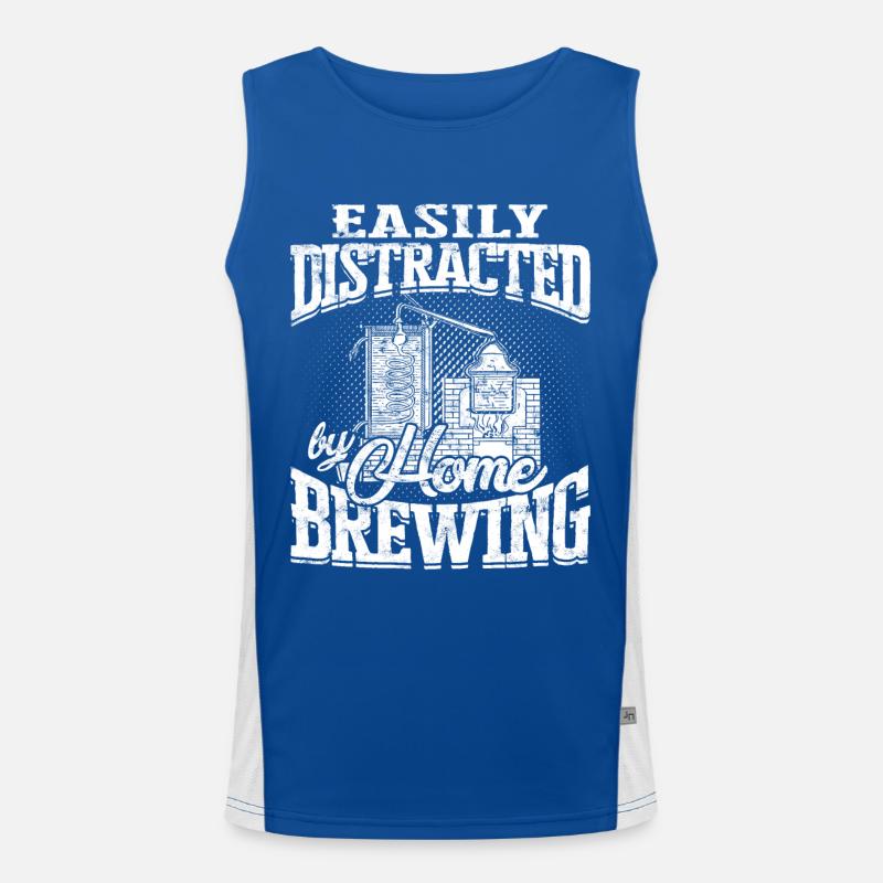 schnaps whiskey brennen schnapsbrenner geschenkide Funktionelles Kontrast-Tank Top für Männer 