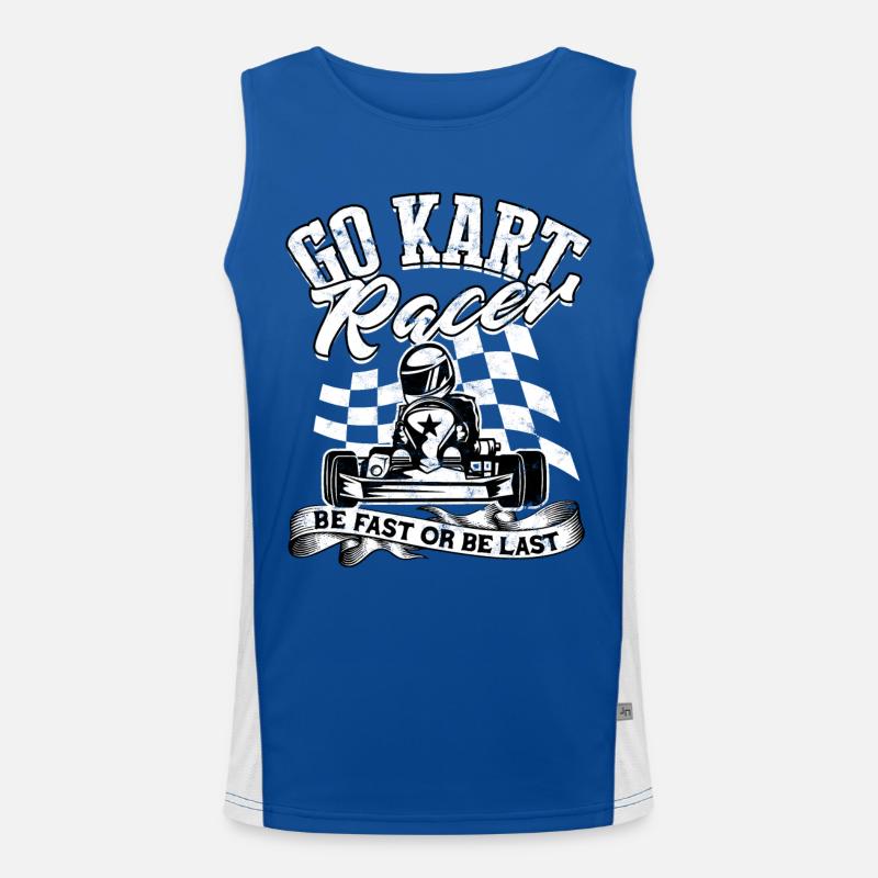 Coureur de course de pilote de karting de karting Débardeur respirant contrasté Homme 