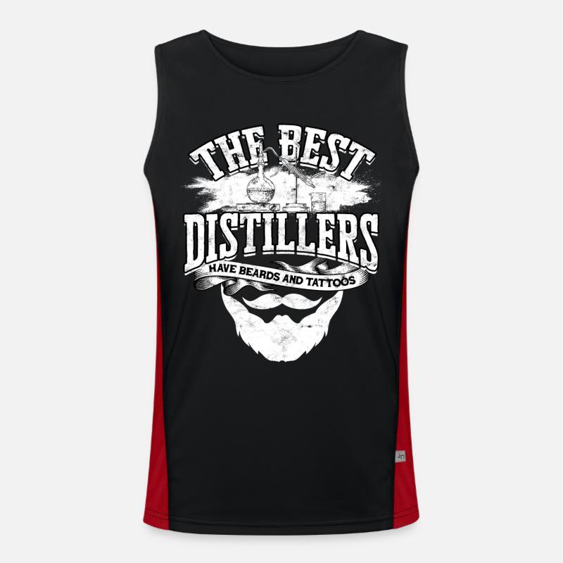 schnaps whiskey brennen schnapsbrenner geschenkide Funktionelles Kontrast-Tank Top für Männer 
