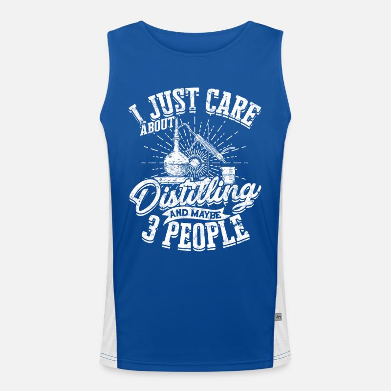 Schnapps Whiskey distill Schnapps distiller Geschenkide Men's Functional Contrast Tank Top 