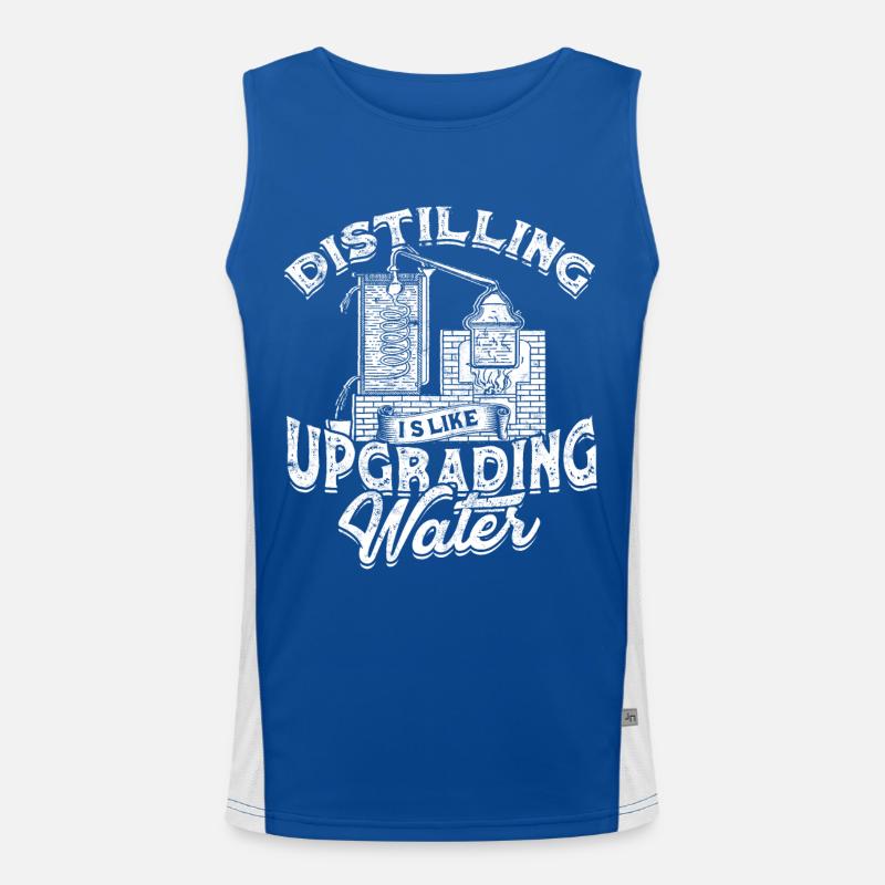 schnaps whiskey brennen schnapsbrenner geschenkide Funktionelles Kontrast-Tank Top für Männer 