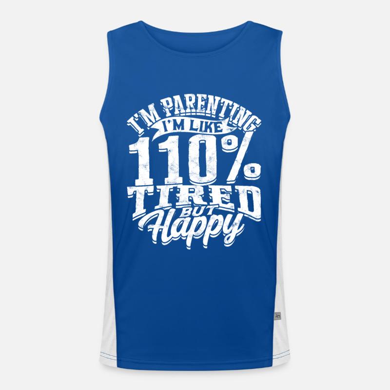 eltern geschenk mutter geschenkidee vater familie Funktionelles Kontrast-Tank Top für Männer 