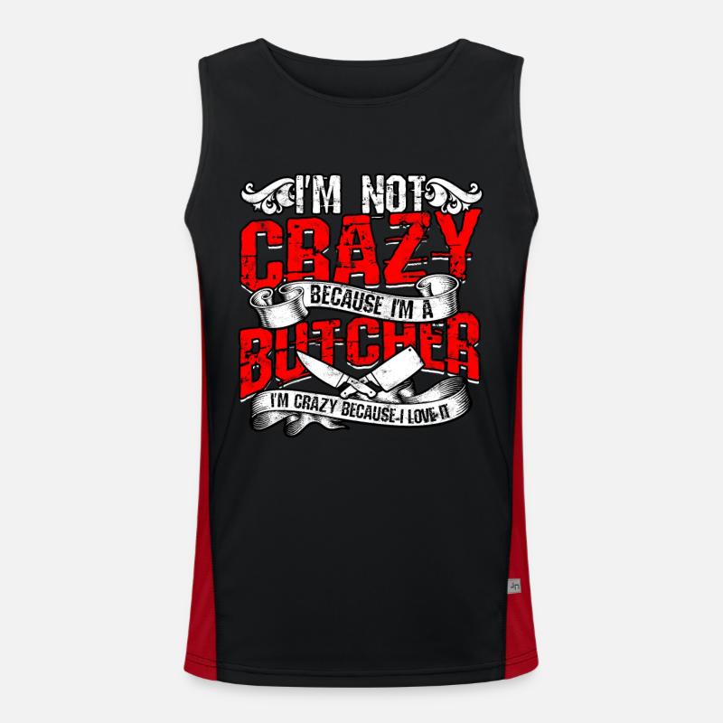 metzger fleischer geschenk fleisch geschenkidee sc Funktionelles Kontrast-Tank Top für Männer 