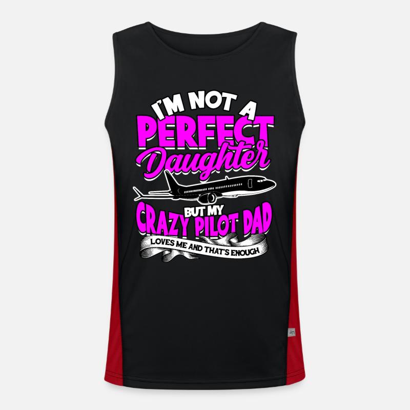 pilot flugzeug fliegen tochter geschenkidee gesche Funktionelles Kontrast-Tank Top für Männer 