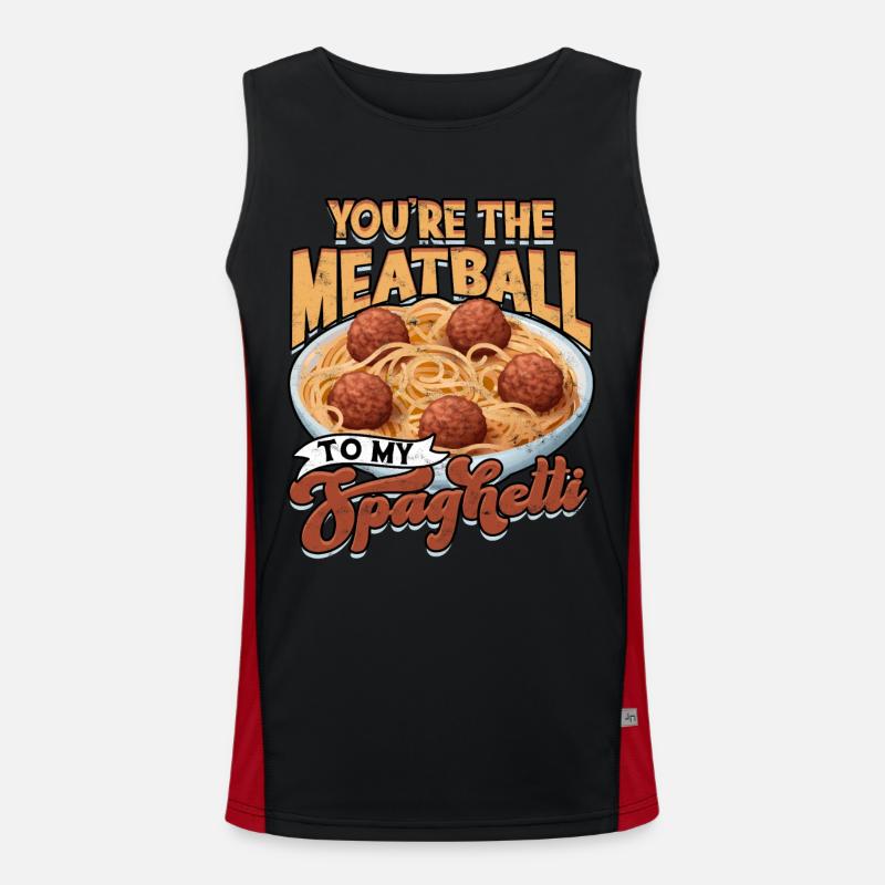 fleischklößchen essen spaghetti geschenk geschenki Funktionelles Kontrast-Tank Top für Männer 