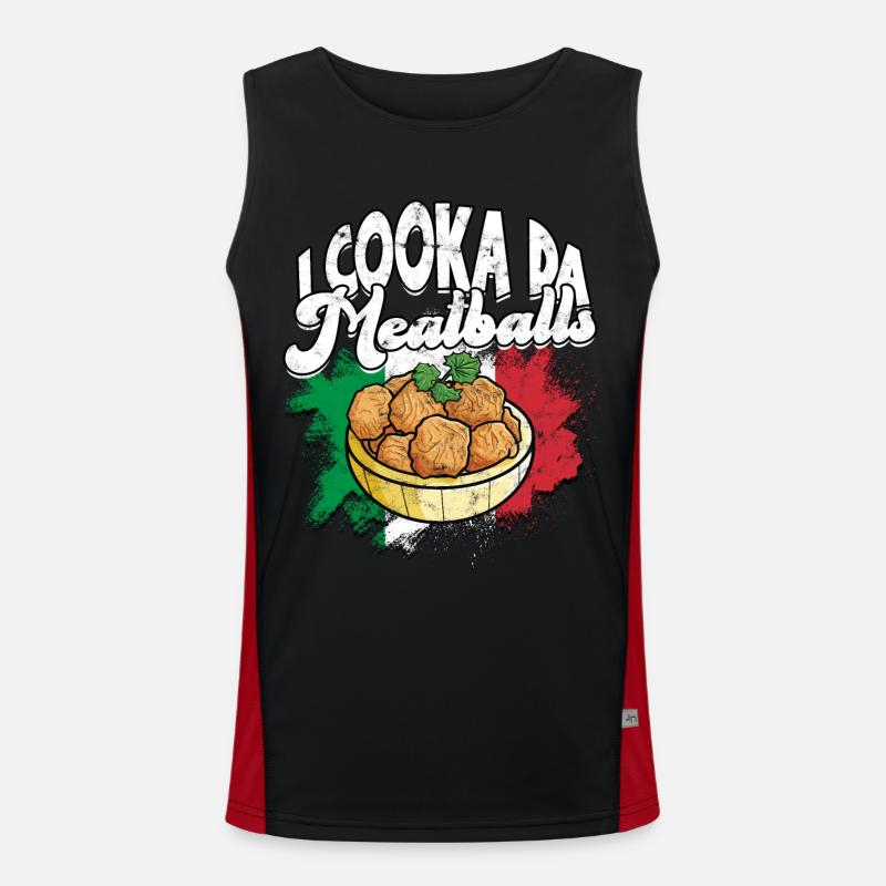 fleischklößchen essen spaghetti geschenk geschenki Funktionelles Kontrast-Tank Top für Männer 