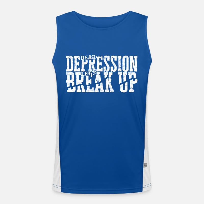 depression depressive sad gift idea unfortunate Men's Functional Contrast Tank Top 